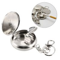 【cw】Pocket Ashtray Accessories Ashtray With Key Chain Portable Mini Stainless Steel Vehicl Ashtray Ash TrayhotTH