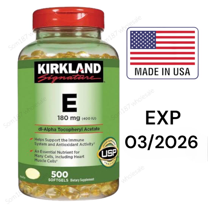 Kirkland Signature Vitamin E 180 mg 500 Softgels Lazada.co.th
