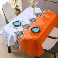 [COD] Cross-border high-end light luxury tablecloth waterproof oil-proof anti-scalding no-wash oval one drop