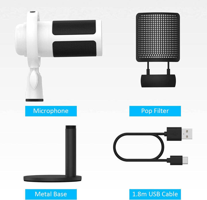 shoufei-usb-condenser-microphone-for-pc-mac-streaming-recording-podcasting-computer-cardioid-gaming-mic-with-pop-filter-gain-control-premium-studio-quality-plug-and-play-white-crescent-white