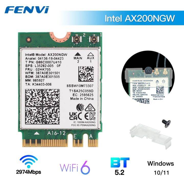 Dual Band Wifi 6 Intel Ax200 2974mbps Bluetooth 5 2 Wifi 6e Ax210 Wireless M 2 802 11ax Mu Mimo