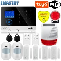 【hot】□❈  PG103 WiFi Alarm System for Burglar Security Tuya App 433MHz With Sensor