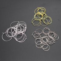 Earring Hoop Wine Glass Ring For Women Round Circle Alloy Jewelry Party Decoration Drink Markers DIY Silver Gold Charms 100Pcs