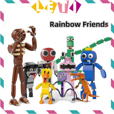 Robloxs Rainbow Friends MOC บล็อกตัวต่อสีน้ำเงินชุดบล็อกตัวต่อมอนสเตอร์สมาชิกทั้งหมดมนุษย์สีเขียวฟิกเกอร์ตัวละครอิฐของเล่น