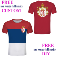 2023 NEW Serbia Free Customized Mens T-shirt Sports Top Thailand T-shirt Serbia Country Name T-shirt Quantity brand new T-shirt