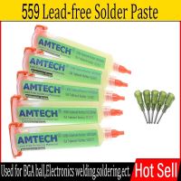 【JH】 Original AMTECH NC-559-ASM Soldering Paste with Syringe Plunger Solder Welding Flux for BGA PCB Reballing Repair Tools