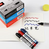3Pcs/Set Large Capacity Oily Round Head Permanent Marker Pens Black Red Blue Ink Marker Pens Office School Stationery Supplies