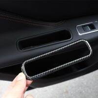 Carbon Fiber Style ABS For Jaguar F-Pace F PACE X761 2016-2018 Car Door Side Storage Box Frame Decoration Trim Car Essories