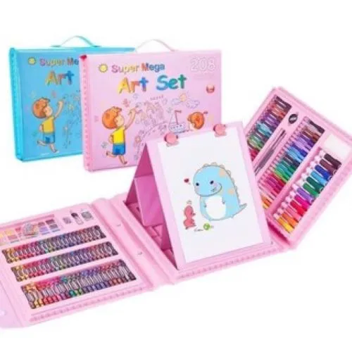 Super Mega Art Set 208pcs Coloring and Drawing materials for kids Art