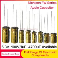 NICHICON FW ตัวเก็บประจุแบบอิเล็กโทรไลติก6.3V 100V/1UF 4700UF พร้อมตัวเก็บประจุเสียง HIFI Nichicon