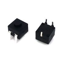 Strong Flashlight Switch 8.3x8.3x8.4 Small Micro Self-Locking Power Switch Two On And One Off Black 3 Pins