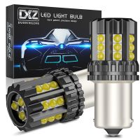 DXZ 2ชิ้น P21W 1156 BA15S T25 T20 LED Canbus 3030 24-D 1157 7440 3157 S25สัญญาณเลี้ยวรถเบรคถอยหลังโคมไฟอัตโนมัติหลอดไฟ