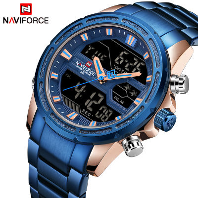 2021NAVIFORCE Luxury Brand Men Sports Watches Mens Quartz LED Digital Clock Male Full Steel Military Wrist Watch Relogio Masculino