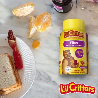 Lil Crtters Kids Fiber Gummy Bears Supplement 90 Gummies. ไฟเบอร์ กัมมี่