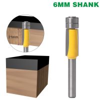 iho∏  1pc 6mm Shank Carbide Straight Trimming Router Bit With 2 Trimmer End Mill Woodwork Milling Cutter Tools