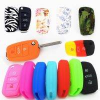 dfthrghd Car Key Case Cover Protector Flip Car Key Case Shell Fob Shell Silicone Skin Holder for Audi A3 Q2L Q3 S3 RS3 A4 A6 A6L A8 Q7