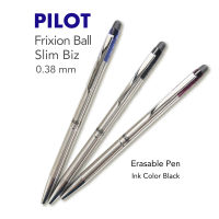 Pilot Frixion Ball Slim Biz - Frixion ปากกาเจลลบได้ 0.38 มม. ปากกาเจลลบได้ 3 สีตัว (หมึกสีดำสำหรับทุกสีตัว) FRIXION Pens Jotter Pen Short Pen Journal Pen