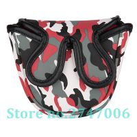 1pc Red Camouflage Golf Mallet Putter Head Cover with Magnetic Closure for Center Shaft Putters