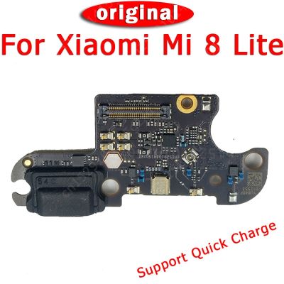 ชาร์จพอร์ตดั้งเดิมสำหรับ Mi 8 Lite Mi8บอร์ดซ่อมโทรศัพท์มือถือปลั๊ก USB PCB ตัวเชื่อมต่อแบบแท่นยืดหยุ่นสายเคเบิลสำหรับเปลี่ยนชิ้นส่วนอะไหล่