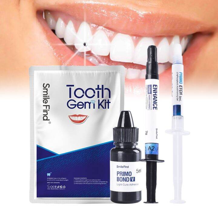【YF】 Diy Jewelry Tooth Gem Kit Glue Dental Crystal Decorations Etching Gel Light Cure Adhesive
