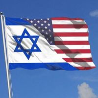 อเมริกันบาทมิตรภาพธงสำหรับตกแต่งกลางแจ้งในร่ม Vivid สีเย็บคู่อิสราเอล USA ธงแบนเนอร์ Grommets ทองเหลือง