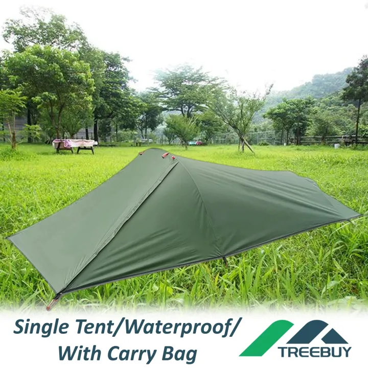 ultralight-outdoor-camping-tent-single-person-camping-tent-เต้นท์แคมปิ้ง-water-resistant-tent-aviation-aluminum-support-portable-sleeping-bag-tent