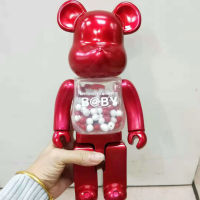 Bearbrick 400% 28เซนติเมตรรุนแรงหมี Qianqiu มุกหมี Mumuxiong อินเทรนด์ตกแต่งคอลเลกชันจัดส่ง