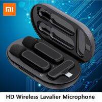 Xiaomi Wireless Lavalier Microphone with Portable Charging Box Audio Video Noise Cancel Record Plug-and-Play Mic for IOS Android