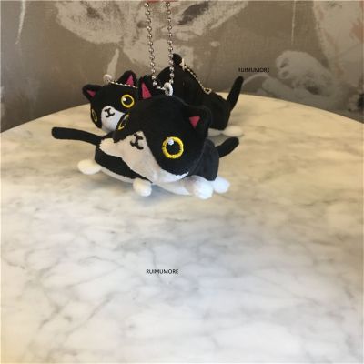 ☎ 1PIECE 7CM Small Plush Toy New Little Black Cat Plush Key Chain Suffed Animal Plush Doll