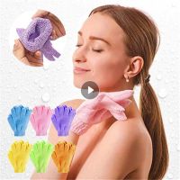 【cw】 Five Fingers Gloves Household Shower Children Colors Supply Elastic Back Bathing Cleaning