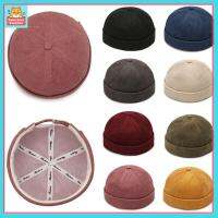 GQBN44V3 ผ้าคอตตอน หมวกกลมๆ ผ้าลูกฟูก ปรับได้ปรับได้ หมวก skullcap ลำลองแบบสบายๆ แข็งและแข็งแรง หมวกฮิปฮอป ใช้ได้ทุกเพศ