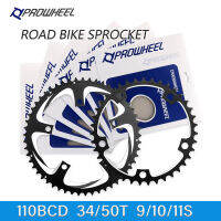 PROWHEEL 110 BCD Chainring 50ครั้ง34ครั้งความเร็วคู่จักรยาน Chainwheel สำหรับ1011ความเร็วเฟืองถนนจักรยานโซ่แหวน AL-7075