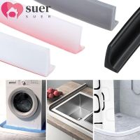 ◆ SUER Non-slip Water Retaining Strip Bathroom Accessories Door Bottom Sealing Strip Water Stopper Flood Barrier Shower Dam Barrier Bendable Silicone Dry and Wet Separation Shower Dam Self-Adhesive/Multicolor