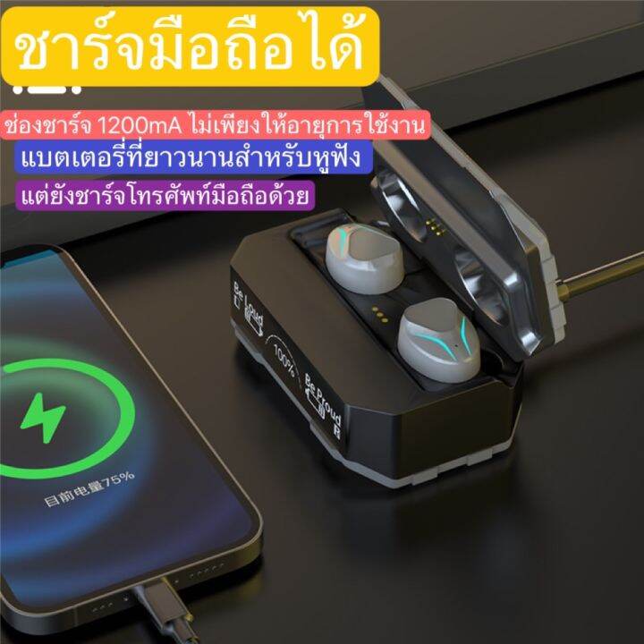 หูฟังบลูทูธ-หูฟังบลูทูธไร้สาย-5-3ของแท้-bluetooth-คุณภาพเสียงระดับ-hifiสุดยอดหูฟังยุคใหม่-ดีไซน์ล้ำเทคโนโลยีล่าสุด