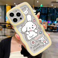 เคสโทรศัพท์สำหรับ VIVO Y93/Y91/Y95/VIVO Y91C/Y1S / VIVO V21 V25 V25E / VIVO S10E /V23E ลายการ์ตูนสุนัขที่มีขอบหยัก TPU ป้องกันโทรศัพท์ตกฝาหลัง