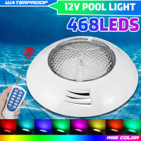 New 468 LED RGB Underwater Swimming Pool Light Lamp Decor Remote Control 45W AC 12V