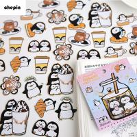 CHEPIN เพนกวิน 36 ชิ้น/ชุด สติ๊กเกอร์ตกแต่ง DIY ตกแต่งอัลบั้มรูป ฮิปโป สติ๊กเกอร์ไดอารี่ สติ๊กเกอร์เครื่องเขียน สัตว์น่ารัก สติ๊กเกอร์อัลบัมภาพ