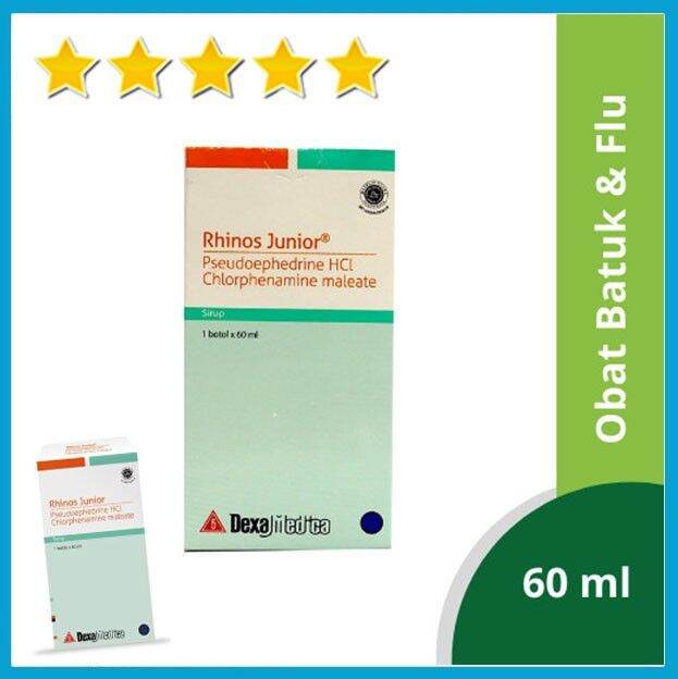 Obat Pilek dan Hidung Tersumbat AnakAnak Rhinos Junior Sirup 60 ml