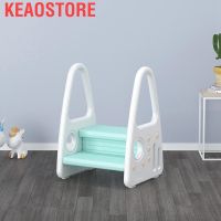 Keaostore Children Step Stool Safety Dual Height Baby Standing Tower with Rail for Bathroom Kitchen