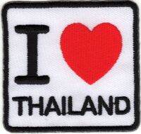 iron on patch Embroidery I love Thailand 6x6 cm ฉันรักประเทศไทย ตัวรีด เย็บติดผ้าประเทศไทย โลโก้ปัก มีกาวสำหรับรีด ตกแต่งเสื้อผ้า