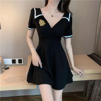 Deep V-Neck Low-Cut Sexy Dress 2023 Clothing WomenS Belly-Covering Slim A-Line Skirt