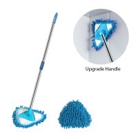 Rotating Triangle Mop Mini Flat Lazy Mop Wall Household Cleaning Brush Cleaning Dust Mop Washing Mop Dust Triangular Clean Mop