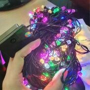 Dây đèn led trang trí nhiều màu 40m bóng to Q8 ,dây LED trang trí tết