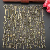 125/40/11Pcs Antique Bronze Metal Love Key Mixed Pendant Exquisite Fashion Pendant Charms Production Process Decorative Gift