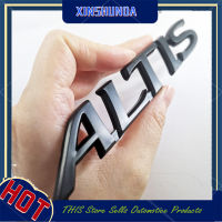 1x XSD ABS Logo Huruf ALTIS สีดำรูปลอกตราสติกเกอร์สัญลักษณ์ลำต้นรถหลังสำหรับโตโยต้าแอลติส