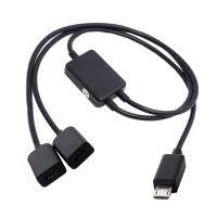 ☫㍿☢ Micro USB Female Hub Dual Ports to Micro USB Male Cable For Lap top PC Mouse Flash Disk Keyboard Card Reader Hard Disk