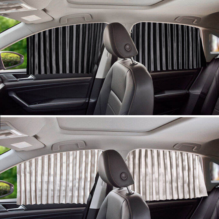 ผ้าม่านหน้าต่างรถยนต์-car-curtain-ม่านบังแดด-สำเร็จรูปแบบไม่เจาะ-ติดด้วยแม่เหล็กติดกับตัวรถได้เลย-สีดำ-set-of-4-pieces-car-curtain-can-be-attached-with-a-magnet