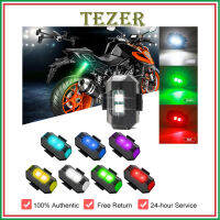 TEZER รถจักรยานยนต์ ไฟเตือนไฟแฟลช การชาร์จ USB การปรับหลายโหมด ไฟ LED ขนาดเล็ก RGB