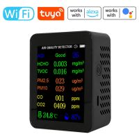 Air Quality Meter 9in1 PM2.5 PM10 CO CO2 TVOC HCHO AQI Temperature and Humidity Tester Color Screen Carbon Dioxide Detector