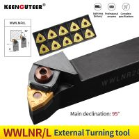 ✷⊙▫ 1pc WWLNR2020 WWLNR2525 WWLNR3232 External Turning Tool Holder WNMG Carbide Inserts WWLNR Lathe Bar CNC Cutting Tools Set